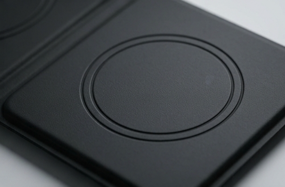 Close-up of Coilgrove charging stand's matte textured surface